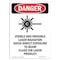 Signmission Safety Sign, OSHA Danger, 14" Height, Visible And Invisible, Portrait OS-DS-D-1014-V-2454 - alternate 1